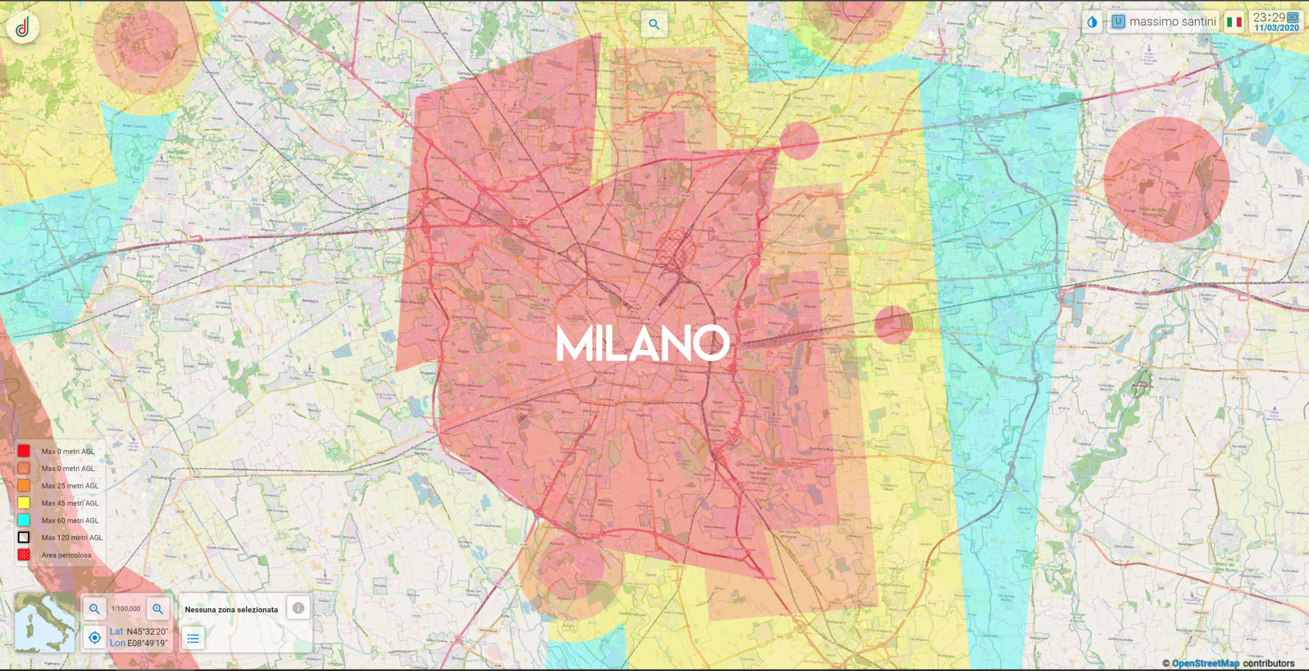 Mappa Aeronautica Milano